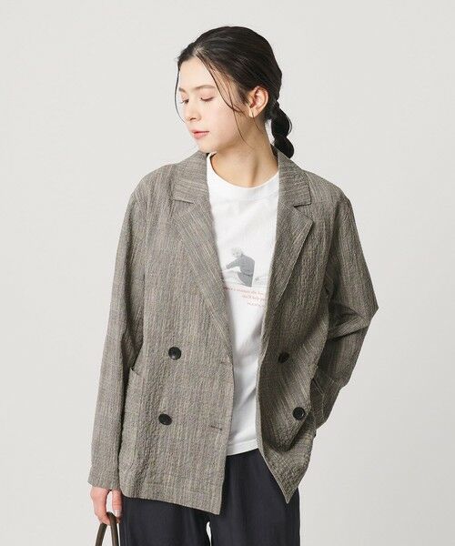 BEAUTY&YOUTH UNITED ARROWS / ビューティー&ユース ユナイテッドアローズ テーラードジャケット | 【WEB限定】グレンチェック ダブルジャケット ウォッシャブル | 詳細4