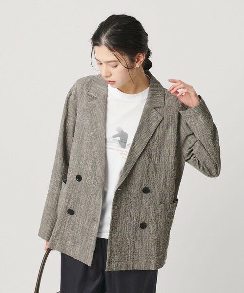 BEAUTY&YOUTH UNITED ARROWS / ビューティー&ユース ユナイテッドアローズ テーラードジャケット | 【WEB限定】グレンチェック ダブルジャケット ウォッシャブル | 詳細6