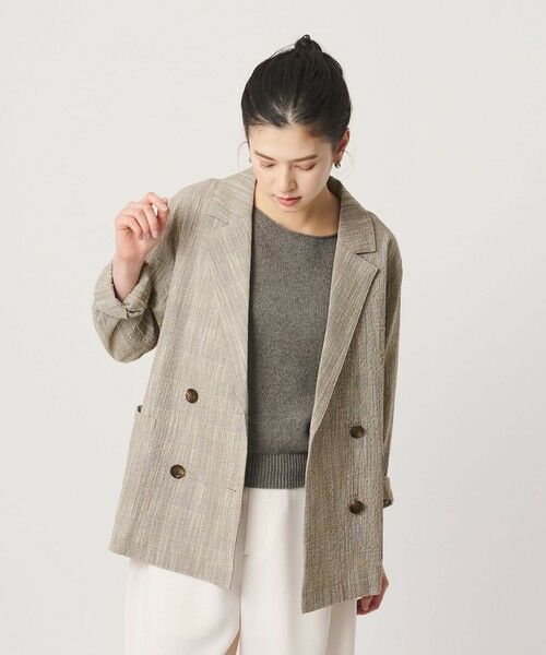 BEAUTY&YOUTH UNITED ARROWS / ビューティー&ユース ユナイテッドアローズ テーラードジャケット | 【WEB限定】グレンチェック ダブルジャケット ウォッシャブル | 詳細18