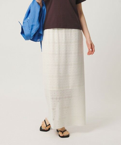 BEAUTY&YOUTH UNITED ARROWS / ビューティー&ユース ユナイテッドアローズ ミニ・ひざ丈スカート | レースプリーツ タイトスカート ウォッシャブル | 詳細1