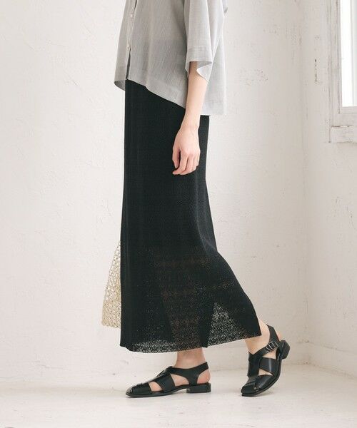 BEAUTY&YOUTH UNITED ARROWS / ビューティー&ユース ユナイテッドアローズ ミニ・ひざ丈スカート | レースプリーツ タイトスカート ウォッシャブル | 詳細7