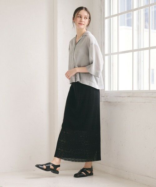 BEAUTY&YOUTH UNITED ARROWS / ビューティー&ユース ユナイテッドアローズ ミニ・ひざ丈スカート | レースプリーツ タイトスカート ウォッシャブル | 詳細11