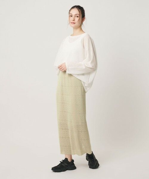 BEAUTY&YOUTH UNITED ARROWS / ビューティー&ユース ユナイテッドアローズ ミニ・ひざ丈スカート | レースプリーツ タイトスカート ウォッシャブル | 詳細17