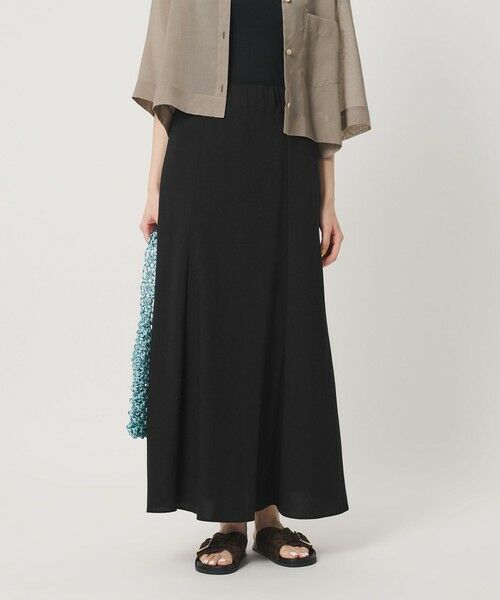 BEAUTY&YOUTH UNITED ARROWS / ビューティー&ユース ユナイテッドアローズ ミニ・ひざ丈スカート | 麻ブレンド バイアス フレアスカート ウォッシャブル | 詳細1