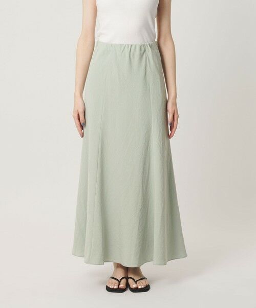 BEAUTY&YOUTH UNITED ARROWS / ビューティー&ユース ユナイテッドアローズ ミニ・ひざ丈スカート | 麻ブレンド バイアス フレアスカート ウォッシャブル | 詳細15