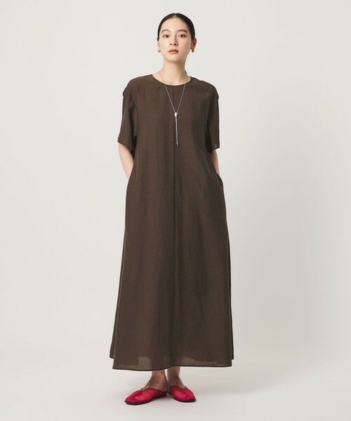 BEAUTY&YOUTH UNITED ARROWS / ビューティー&ユース ユナイテッドアローズ ロング・マキシ丈ワンピース | シアー バックリボン ワンピース ウォッシャブル | 詳細24