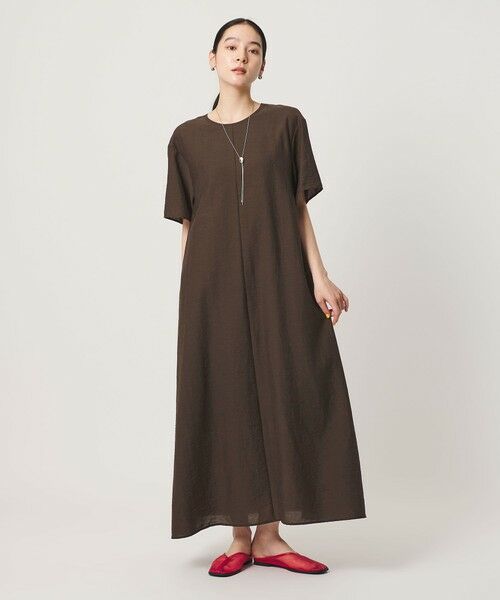 BEAUTY&YOUTH UNITED ARROWS / ビューティー&ユース ユナイテッドアローズ ロング・マキシ丈ワンピース | シアー バックリボン ワンピース ウォッシャブル | 詳細25