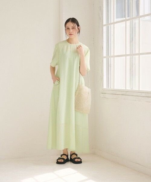 BEAUTY&YOUTH UNITED ARROWS / ビューティー&ユース ユナイテッドアローズ ロング・マキシ丈ワンピース | シアー バックリボン ワンピース ウォッシャブル | 詳細26