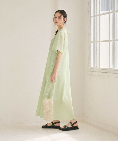 BEAUTY&YOUTH UNITED ARROWS / ビューティー&ユース ユナイテッドアローズ ロング・マキシ丈ワンピース | シアー バックリボン ワンピース ウォッシャブル | 詳細27