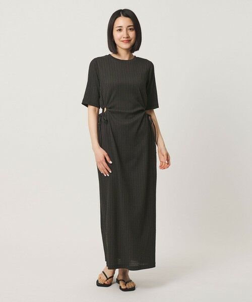 BEAUTY&YOUTH UNITED ARROWS / ビューティー&ユース ユナイテッドアローズ ロング・マキシ丈ワンピース | サイドホール ショートスリーブ ワンピース | 詳細1
