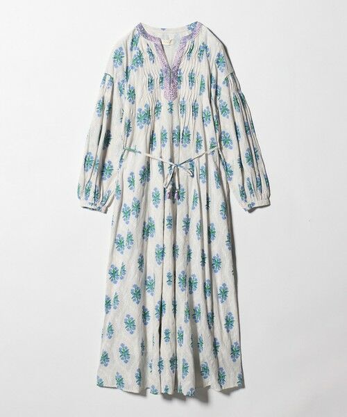 BEAUTY&YOUTH UNITED ARROWS / ビューティー&ユース ユナイテッドアローズ ロング・マキシ丈ワンピース | ＜ne Quittez pas＞プリント ワンピース（WHITE）