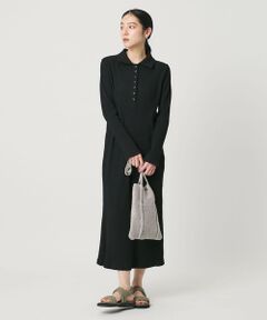 BEAUTY&YOUTH UNITED ARROWS / ビューティー&ユース ユナイテッドアローズ ロング・マキシ丈ワンピース | 【WEB限定】ポロカラー リブワンピース