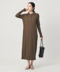 BEAUTY&YOUTH UNITED ARROWS / ビューティー&ユース ユナイテッドアローズ ロング・マキシ丈ワンピース | 【WEB限定】ポロカラー リブワンピース