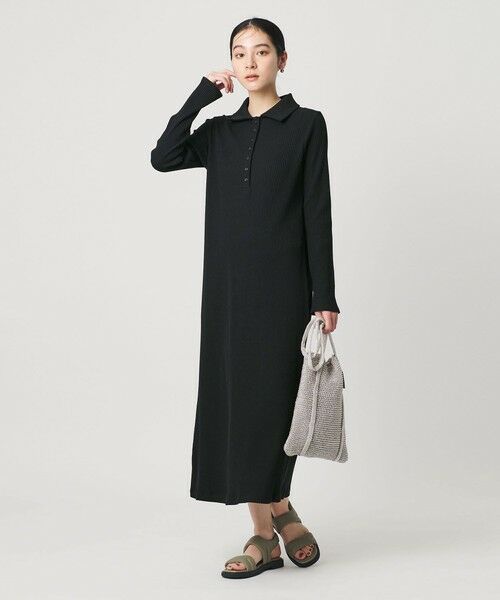 BEAUTY&YOUTH UNITED ARROWS / ビューティー&ユース ユナイテッドアローズ ロング・マキシ丈ワンピース | 【WEB限定】ポロカラー リブワンピース | 詳細1