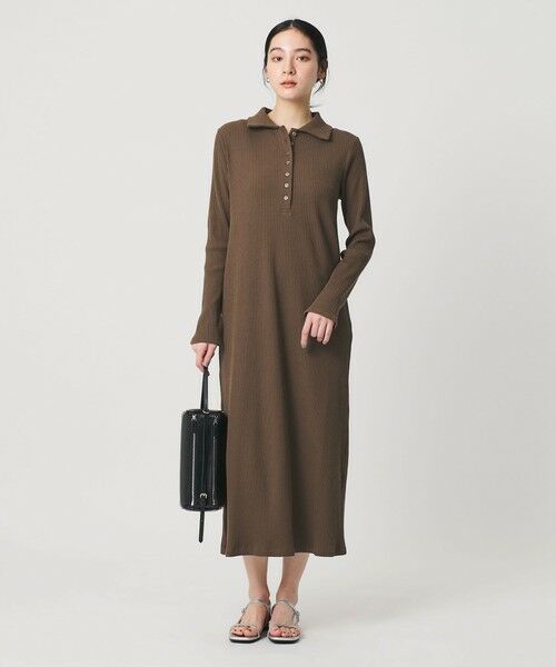 BEAUTY&YOUTH UNITED ARROWS / ビューティー&ユース ユナイテッドアローズ ロング・マキシ丈ワンピース | 【WEB限定】ポロカラー リブワンピース | 詳細7