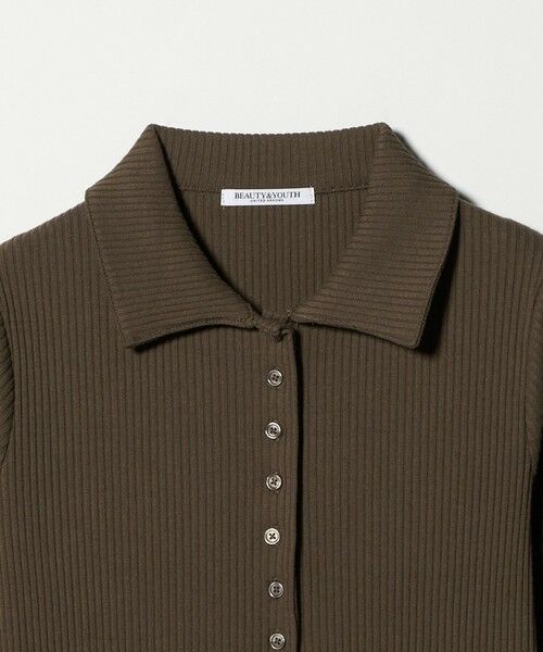 BEAUTY&YOUTH UNITED ARROWS / ビューティー&ユース ユナイテッドアローズ ロング・マキシ丈ワンピース | 【WEB限定】ポロカラー リブワンピース | 詳細14