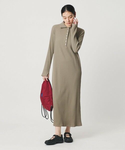 BEAUTY&YOUTH UNITED ARROWS / ビューティー&ユース ユナイテッドアローズ ロング・マキシ丈ワンピース | 【WEB限定】ポロカラー リブワンピース | 詳細23