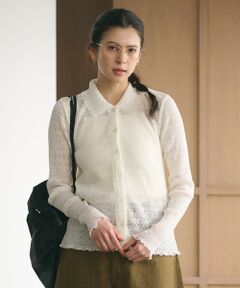 BEAUTY&YOUTH UNITED ARROWS / ビューティー&ユース ユナイテッドアローズ カーディガン・ボレロ | レースプリーツ シャツ ウォッシャブル