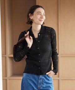 BEAUTY&YOUTH UNITED ARROWS / ビューティー&ユース ユナイテッドアローズ カーディガン・ボレロ | レースプリーツ シャツ ウォッシャブル