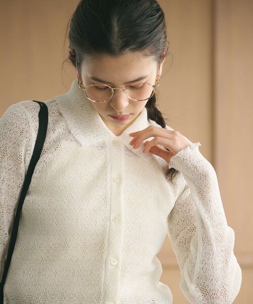BEAUTY&YOUTH UNITED ARROWS / ビューティー&ユース ユナイテッドアローズ カーディガン・ボレロ | レースプリーツ シャツ ウォッシャブル | 詳細3
