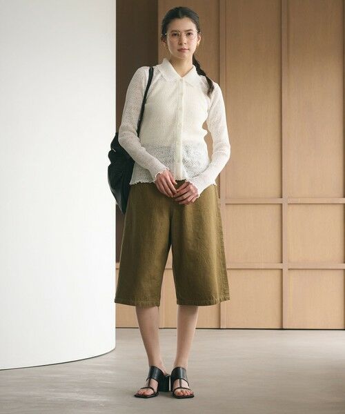 BEAUTY&YOUTH UNITED ARROWS / ビューティー&ユース ユナイテッドアローズ カーディガン・ボレロ | レースプリーツ シャツ ウォッシャブル | 詳細4