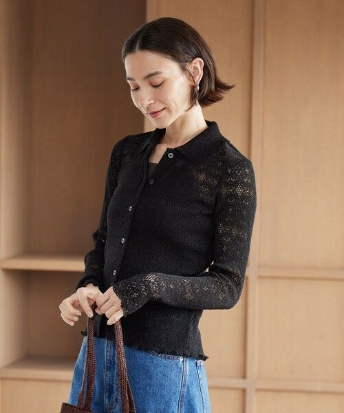 BEAUTY&YOUTH UNITED ARROWS / ビューティー&ユース ユナイテッドアローズ カーディガン・ボレロ | レースプリーツ シャツ ウォッシャブル | 詳細10