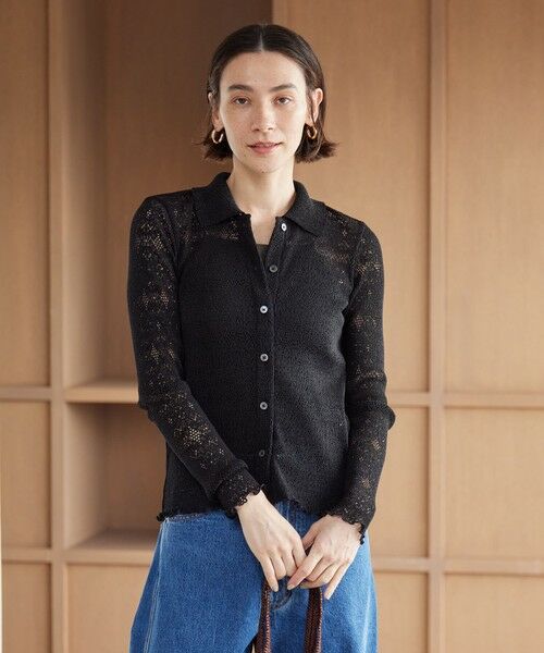BEAUTY&YOUTH UNITED ARROWS / ビューティー&ユース ユナイテッドアローズ カーディガン・ボレロ | レースプリーツ シャツ ウォッシャブル | 詳細9