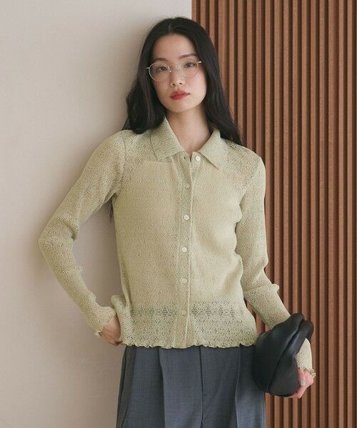 BEAUTY&YOUTH UNITED ARROWS / ビューティー&ユース ユナイテッドアローズ カーディガン・ボレロ | レースプリーツ シャツ ウォッシャブル | 詳細16