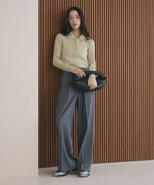 BEAUTY&YOUTH UNITED ARROWS / ビューティー&ユース ユナイテッドアローズ カーディガン・ボレロ | レースプリーツ シャツ ウォッシャブル | 詳細18