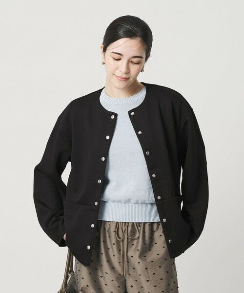 BEAUTY&YOUTH UNITED ARROWS / ビューティー&ユース ユナイテッドアローズ カーディガン・ボレロ | 【WEB限定】エアリーポンチ スナップボタンカーディガン | 詳細1