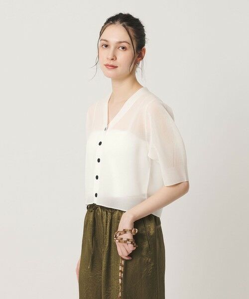 BEAUTY&YOUTH UNITED ARROWS / ビューティー&ユース ユナイテッドアローズ カーディガン・ボレロ | Vネック 畦ニット カーディガン ウォッシャブル | 詳細1