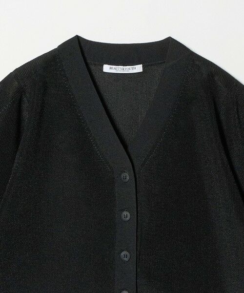 BEAUTY&YOUTH UNITED ARROWS / ビューティー&ユース ユナイテッドアローズ カーディガン・ボレロ | Vネック 畦ニット カーディガン ウォッシャブル | 詳細3