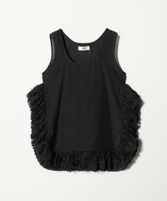 BEAUTY&YOUTH UNITED ARROWS / ビューティー&ユース ユナイテッドアローズ カットソー | ＜muller of yoshiokubo＞ラッフル シフォン ノースリーブ プルオーバー