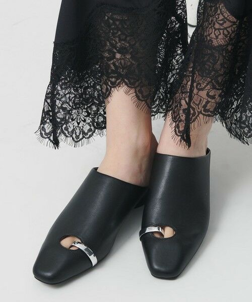 BEAUTY&YOUTH UNITED ARROWS / ビューティー&ユース ユナイテッドアローズ サンダル | ＜LE VERNIS＞トゥ リング ミュール（BLACK）