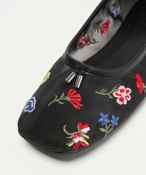 BEAUTY&YOUTH UNITED ARROWS / ビューティー&ユース ユナイテッドアローズ フラットシューズ | チュール フラワー エンブロイダリー バレエシューズ | 詳細7