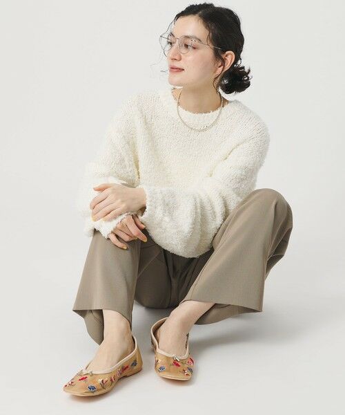 BEAUTY&YOUTH UNITED ARROWS / ビューティー&ユース ユナイテッドアローズ フラットシューズ | チュール フラワー エンブロイダリー バレエシューズ | 詳細14