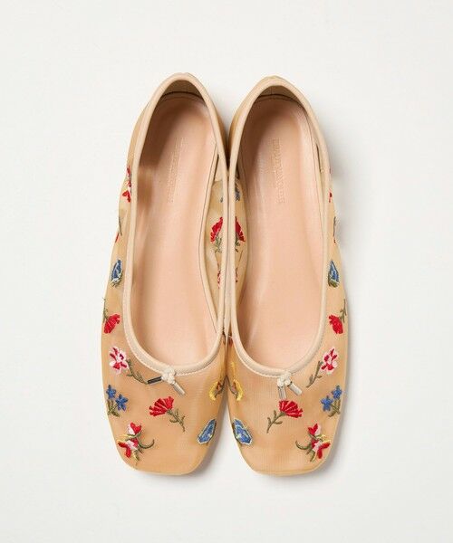 BEAUTY&YOUTH UNITED ARROWS / ビューティー&ユース ユナイテッドアローズ フラットシューズ | チュール フラワー エンブロイダリー バレエシューズ | 詳細18