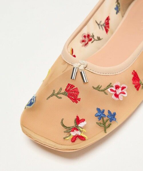 BEAUTY&YOUTH UNITED ARROWS / ビューティー&ユース ユナイテッドアローズ フラットシューズ | チュール フラワー エンブロイダリー バレエシューズ | 詳細23