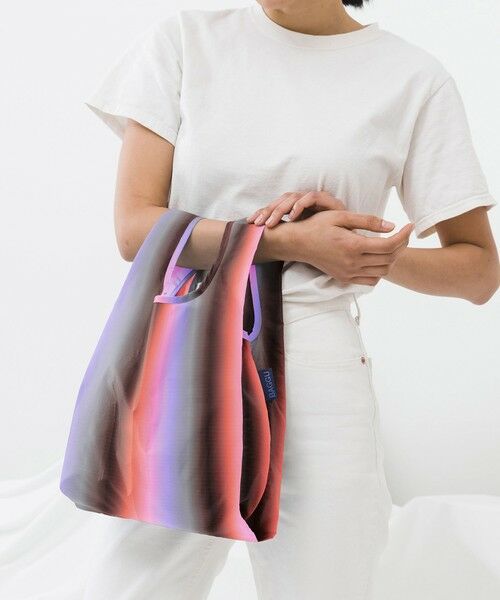 BEAUTY&YOUTH UNITED ARROWS / ビューティー&ユース ユナイテッドアローズ エコバッグ | ＜BAGGU＞グラデーションストライプ ポケッタブルバッグ BABY（ORANGE）