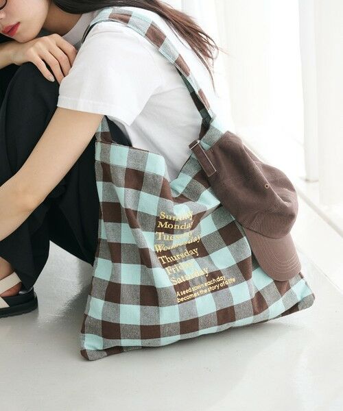 BEAUTY&YOUTH UNITED ARROWS / ビューティー&ユース ユナイテッドアローズ トートバッグ | 【別注】＜beej＞チェック 2WAY ワンショルダーバッグ（LIME）