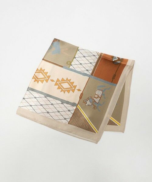 BEAUTY&YOUTH UNITED ARROWS / ビューティー&ユース ユナイテッドアローズ バンダナ・スカーフ | シルク ホース スカーフ（BEIGE）