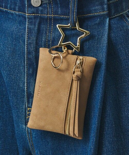 BEAUTY&YOUTH UNITED ARROWS / ビューティー&ユース ユナイテッドアローズ ポーチ | 【別注】＜Hashibami＞スターチャーム スクエア ポーチ（MD.BROWN）