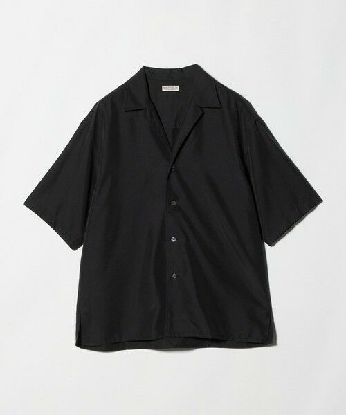 BEAUTY&YOUTH UNITED ARROWS / ビューティー&ユース ユナイテッドアローズ シャツ・ブラウス | ドレーピー ディープ オープンカラー シャツ GRANDE型（BLACK）