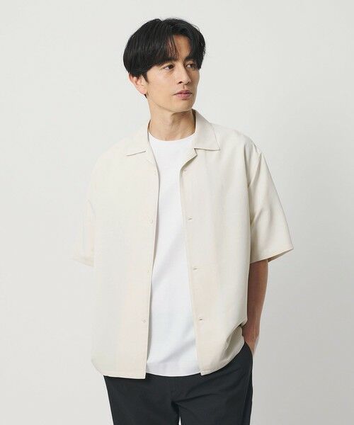 BEAUTY&YOUTH UNITED ARROWS / ビューティー&ユース ユナイテッドアローズ シャツ・ブラウス | シルキータッチ ナロー オープンカラー シャツ FORM型（OFF WHITE）