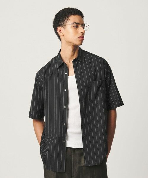 BEAUTY&YOUTH UNITED ARROWS / ビューティー&ユース ユナイテッドアローズ シャツ・ブラウス | HI-LINE 120/2 スーピマ ブロード レギュラー ショートスリーブ シャツ（BLACK）