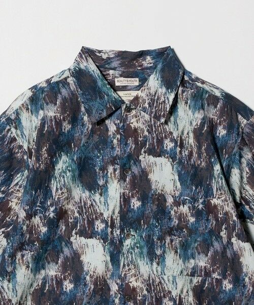 BEAUTY&YOUTH UNITED ARROWS / ビューティー&ユース ユナイテッドアローズ シャツ・ブラウス | ロンシャン ブラッシュド パターン キャンプ シャツ GRANDE型 | 詳細10
