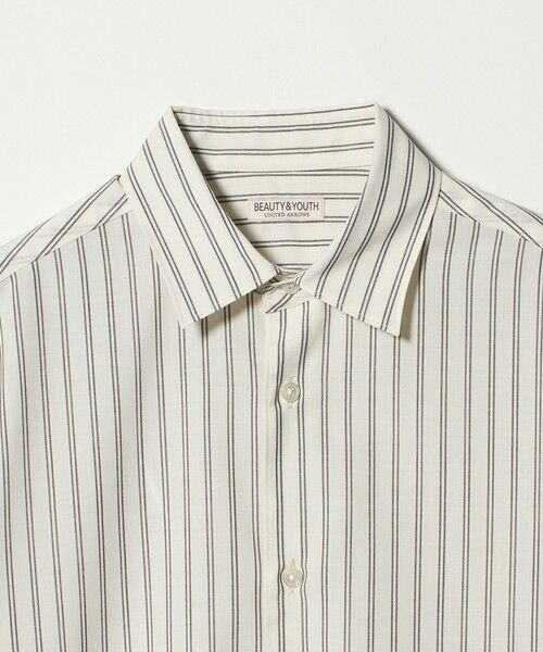 BEAUTY&YOUTH UNITED ARROWS / ビューティー&ユース ユナイテッドアローズ シャツ・ブラウス | 尾州 ストライプ レギュラー ショートスリーブ シャツ GRANDE TAPERD型 ウォッシャブル MADE IN JAPAN | 詳細9
