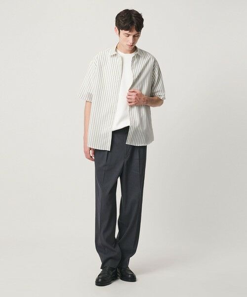 BEAUTY&YOUTH UNITED ARROWS / ビューティー&ユース ユナイテッドアローズ シャツ・ブラウス | 尾州 ストライプ レギュラー ショートスリーブ シャツ GRANDE TAPERD型 ウォッシャブル MADE IN JAPAN | 詳細3