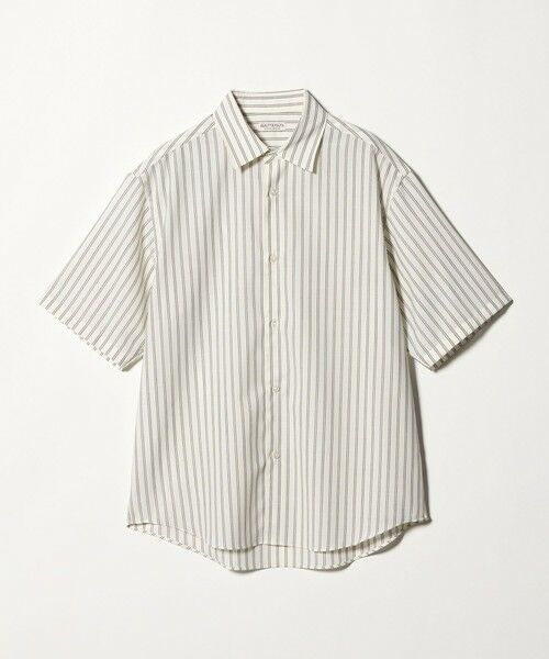 BEAUTY&YOUTH UNITED ARROWS / ビューティー&ユース ユナイテッドアローズ シャツ・ブラウス | 尾州 ストライプ レギュラー ショートスリーブ シャツ GRANDE TAPERD型 ウォッシャブル MADE IN JAPAN（WHITE）