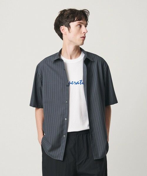 BEAUTY&YOUTH UNITED ARROWS / ビューティー&ユース ユナイテッドアローズ シャツ・ブラウス | 尾州 ストライプ レギュラー ショートスリーブ シャツ GRANDE TAPERD型 ウォッシャブル MADE IN JAPAN | 詳細12